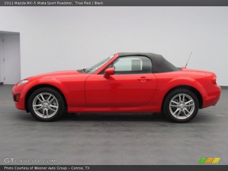 True Red / Black 2011 Mazda MX-5 Miata Sport Roadster