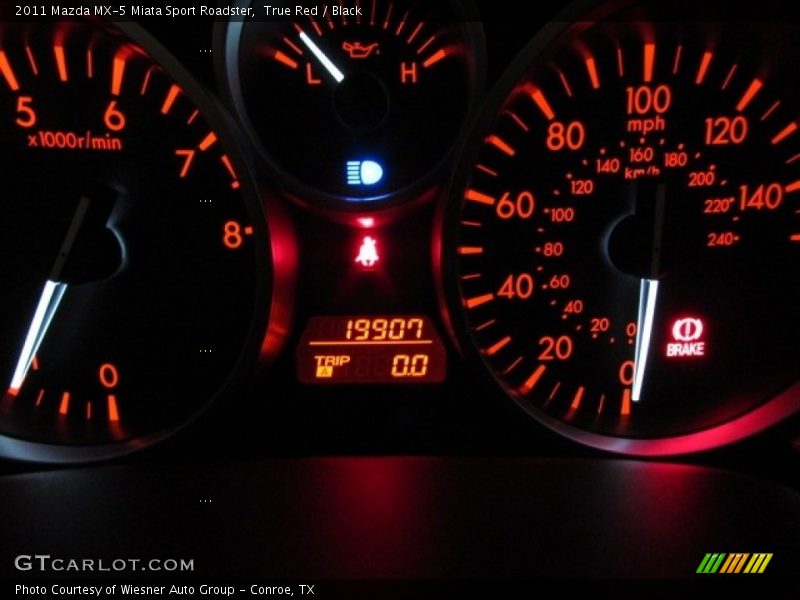True Red / Black 2011 Mazda MX-5 Miata Sport Roadster
