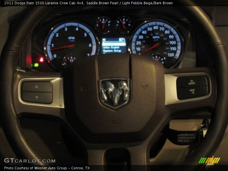 Saddle Brown Pearl / Light Pebble Beige/Bark Brown 2011 Dodge Ram 1500 Laramie Crew Cab 4x4