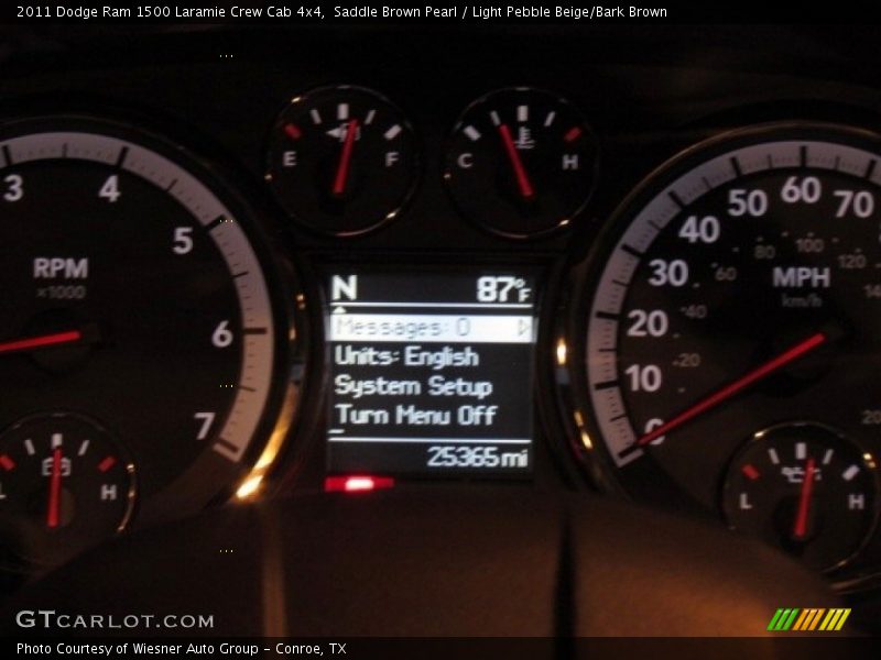 Saddle Brown Pearl / Light Pebble Beige/Bark Brown 2011 Dodge Ram 1500 Laramie Crew Cab 4x4