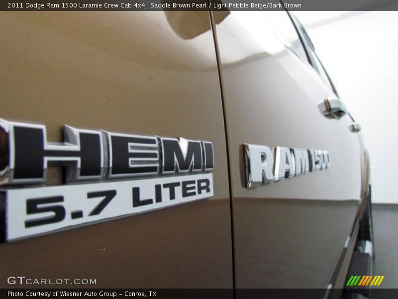 Saddle Brown Pearl / Light Pebble Beige/Bark Brown 2011 Dodge Ram 1500 Laramie Crew Cab 4x4