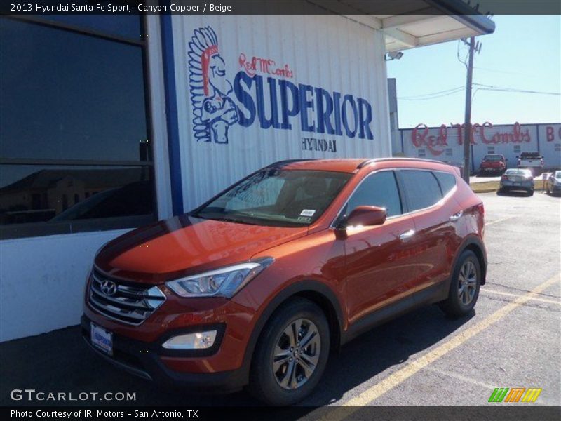 Canyon Copper / Beige 2013 Hyundai Santa Fe Sport