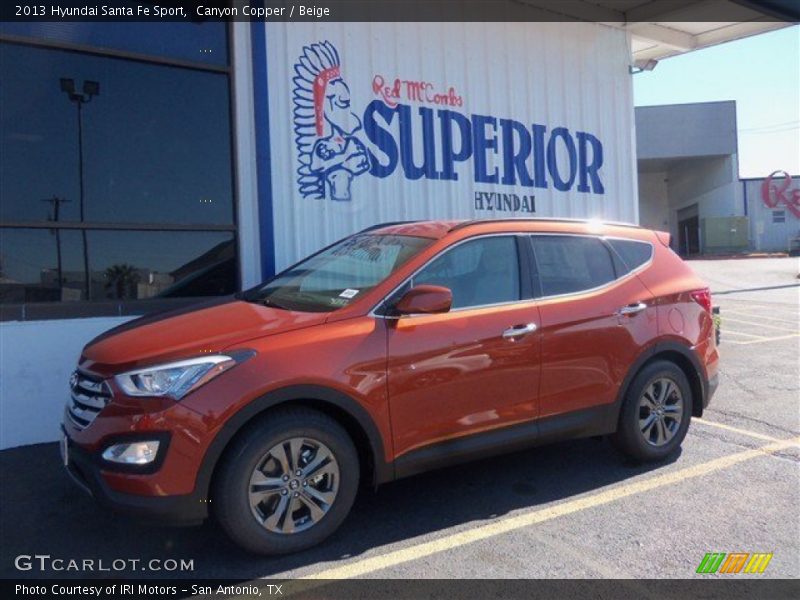 Canyon Copper / Beige 2013 Hyundai Santa Fe Sport