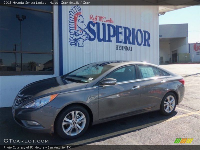 Harbor Gray Metallic / Gray 2013 Hyundai Sonata Limited