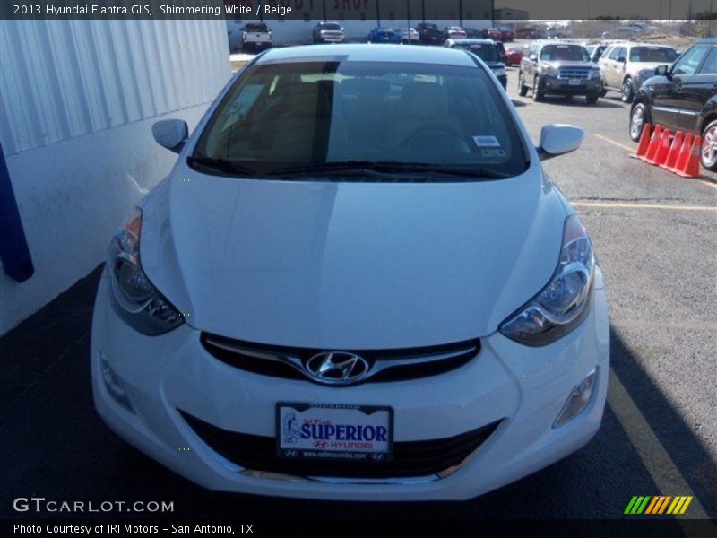 Shimmering White / Beige 2013 Hyundai Elantra GLS