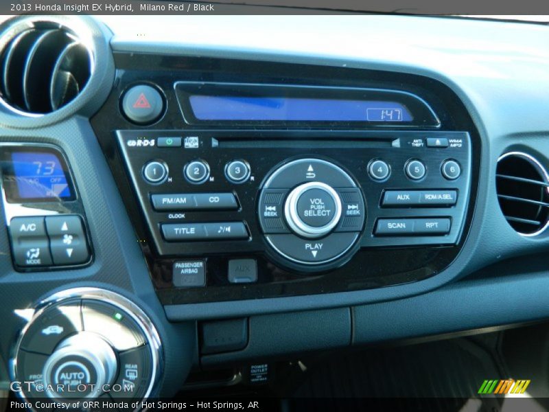 Controls of 2013 Insight EX Hybrid