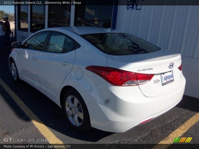 Shimmering White / Beige 2013 Hyundai Elantra GLS