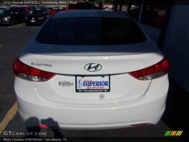 Shimmering White / Beige 2013 Hyundai Elantra GLS
