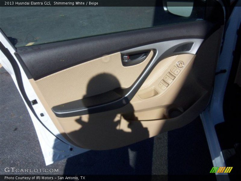 Shimmering White / Beige 2013 Hyundai Elantra GLS