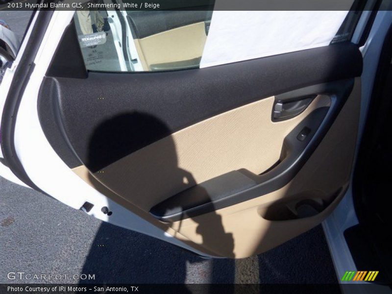 Shimmering White / Beige 2013 Hyundai Elantra GLS