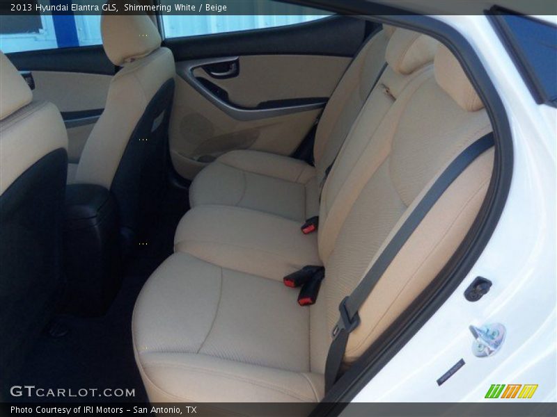 Shimmering White / Beige 2013 Hyundai Elantra GLS