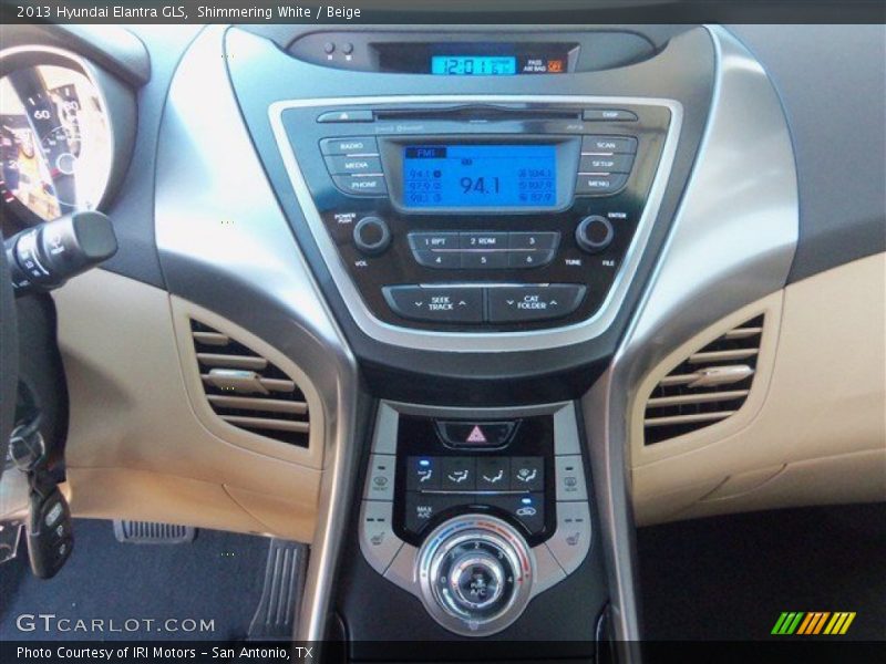 Shimmering White / Beige 2013 Hyundai Elantra GLS