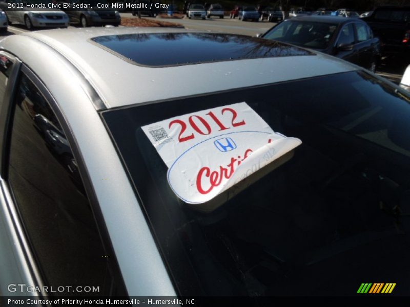 Cool Mist Metallic / Gray 2012 Honda Civic EX Sedan
