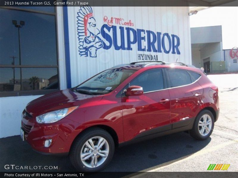 Garnet Red / Taupe 2013 Hyundai Tucson GLS