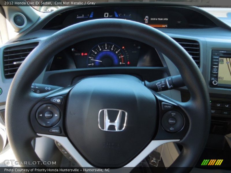 Cool Mist Metallic / Gray 2012 Honda Civic EX Sedan