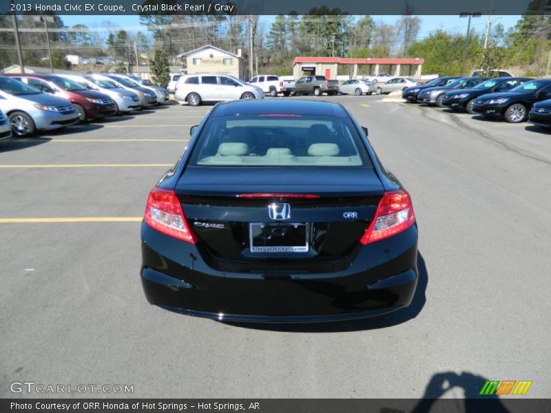 Crystal Black Pearl / Gray 2013 Honda Civic EX Coupe