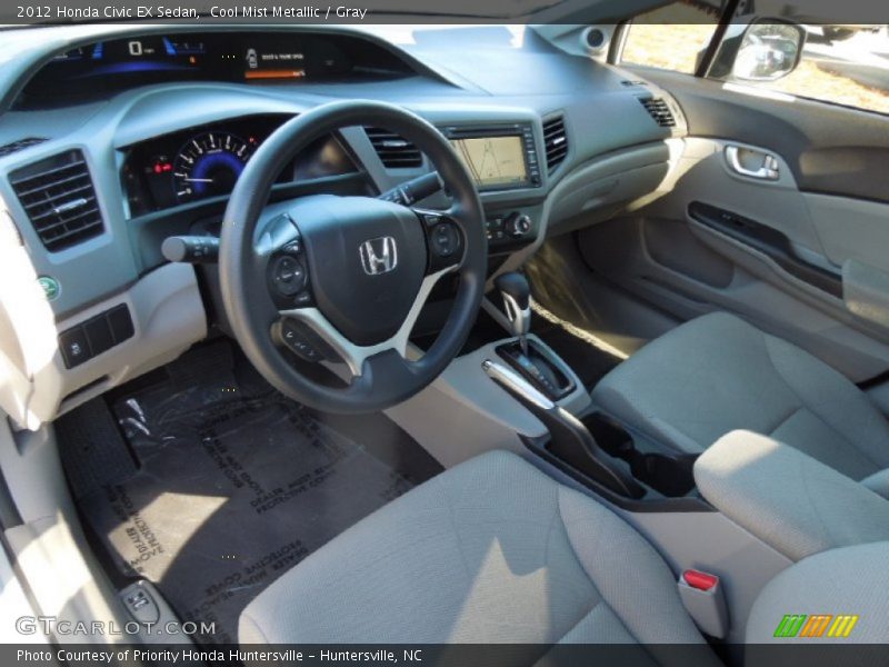 Cool Mist Metallic / Gray 2012 Honda Civic EX Sedan