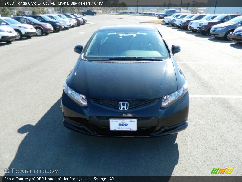 Crystal Black Pearl / Gray 2013 Honda Civic EX Coupe