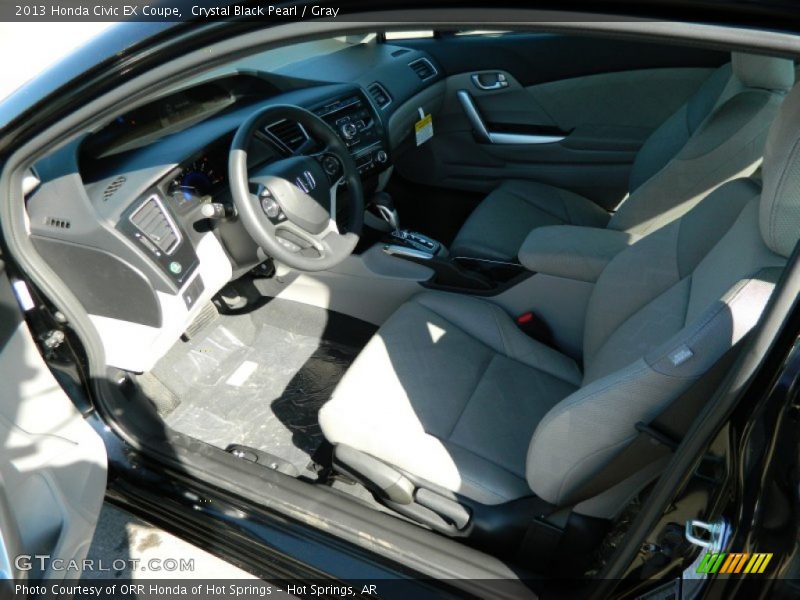 Crystal Black Pearl / Gray 2013 Honda Civic EX Coupe