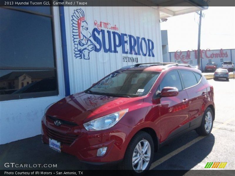 Garnet Red / Taupe 2013 Hyundai Tucson GLS