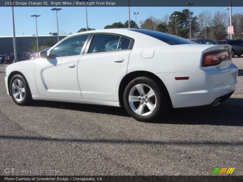 Bright White / Black/Light Frost Beige 2012 Dodge Charger SE