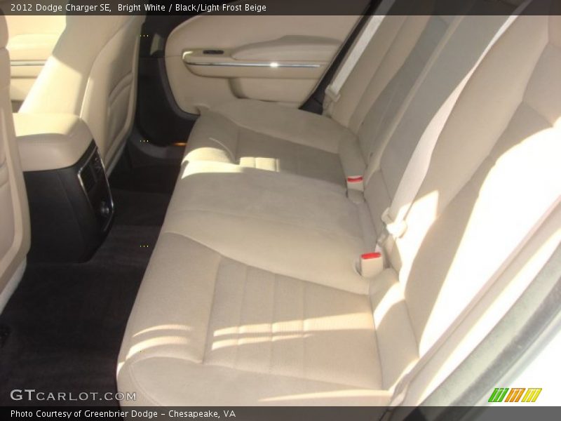 Bright White / Black/Light Frost Beige 2012 Dodge Charger SE