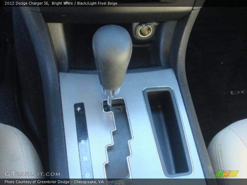 Bright White / Black/Light Frost Beige 2012 Dodge Charger SE