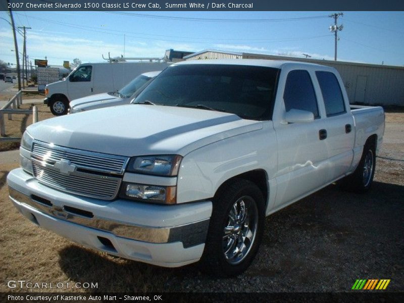 Summit White / Dark Charcoal 2007 Chevrolet Silverado 1500 Classic LS Crew Cab