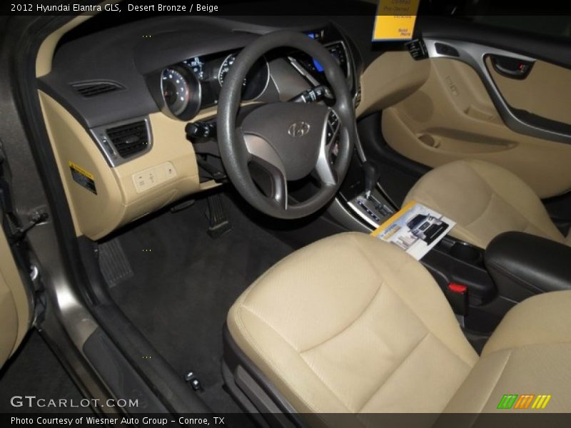 Desert Bronze / Beige 2012 Hyundai Elantra GLS