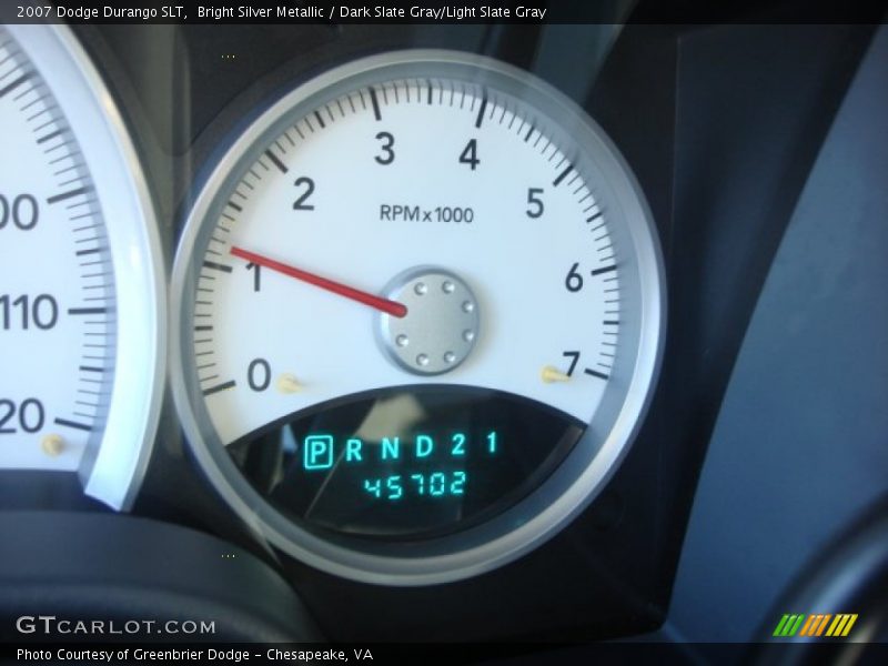 Bright Silver Metallic / Dark Slate Gray/Light Slate Gray 2007 Dodge Durango SLT