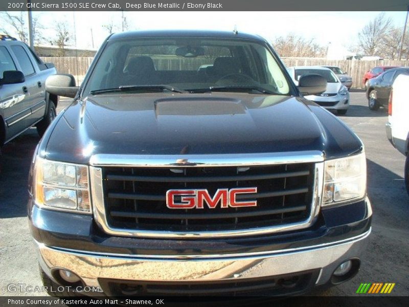 Deep Blue Metallic / Ebony Black 2007 GMC Sierra 1500 SLE Crew Cab
