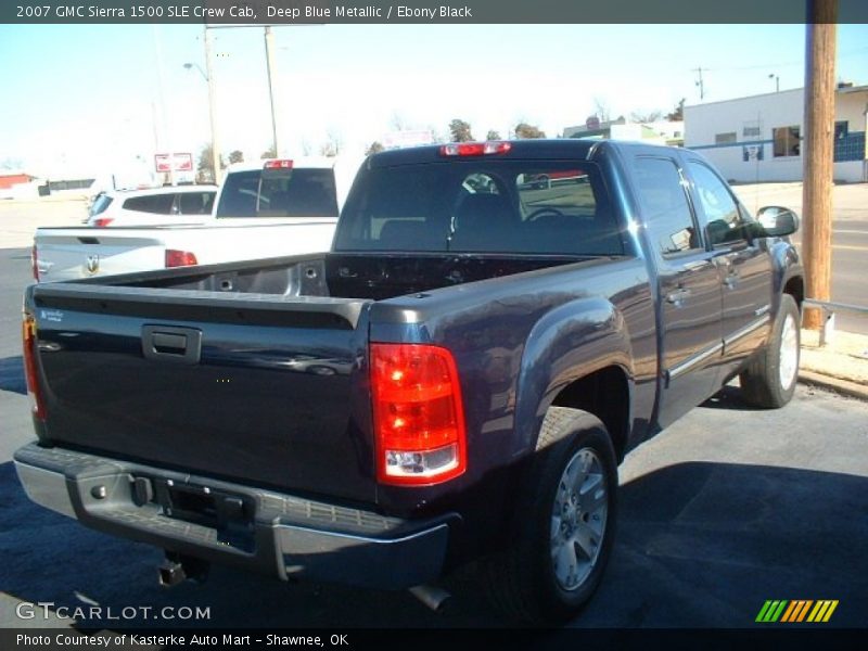 Deep Blue Metallic / Ebony Black 2007 GMC Sierra 1500 SLE Crew Cab