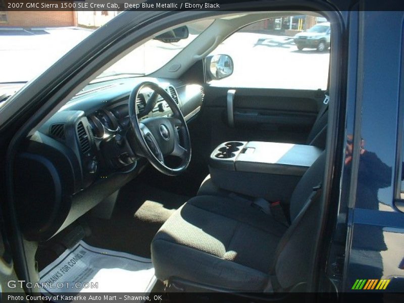 Deep Blue Metallic / Ebony Black 2007 GMC Sierra 1500 SLE Crew Cab