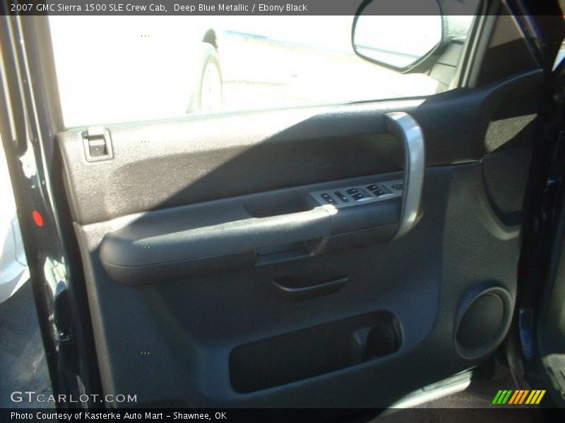Deep Blue Metallic / Ebony Black 2007 GMC Sierra 1500 SLE Crew Cab