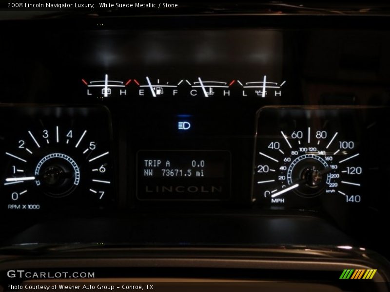 White Suede Metallic / Stone 2008 Lincoln Navigator Luxury