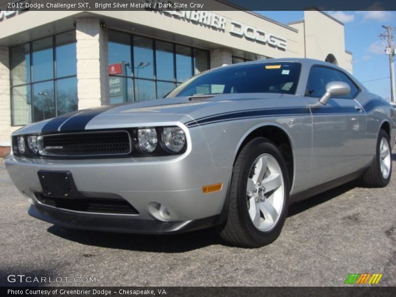 Bright Silver Metallic / Dark Slate Gray 2012 Dodge Challenger SXT