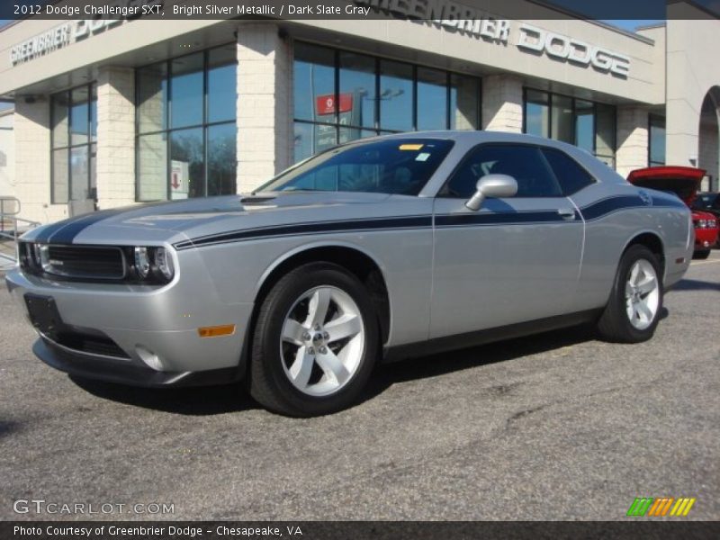 Bright Silver Metallic / Dark Slate Gray 2012 Dodge Challenger SXT