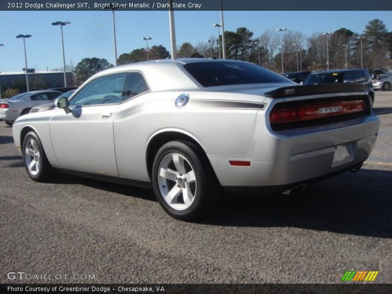 Bright Silver Metallic / Dark Slate Gray 2012 Dodge Challenger SXT