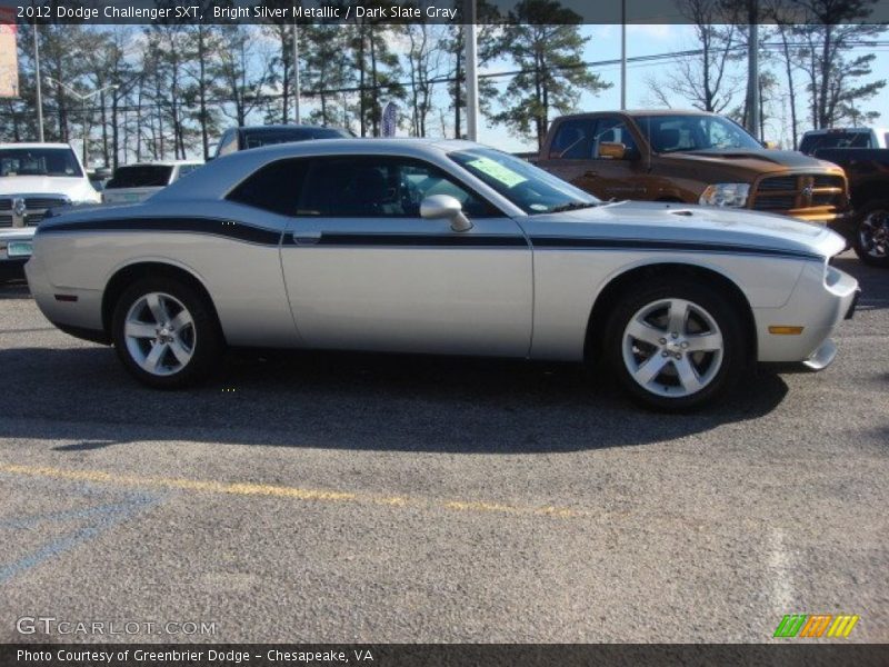 Bright Silver Metallic / Dark Slate Gray 2012 Dodge Challenger SXT
