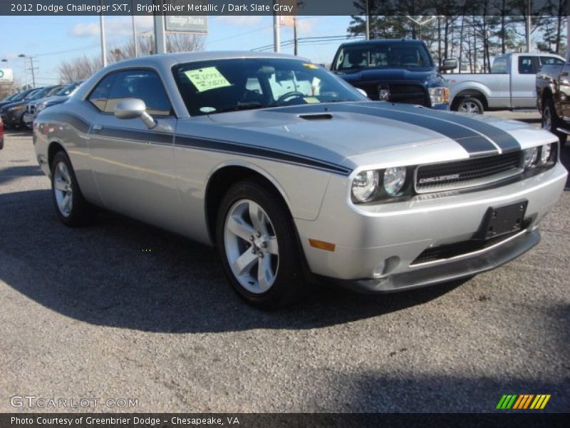 Bright Silver Metallic / Dark Slate Gray 2012 Dodge Challenger SXT