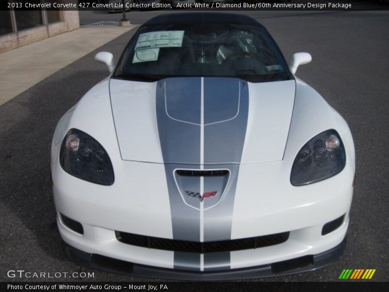 Arctic White / Diamond Blue/60th Anniversary Design Package 2013 Chevrolet Corvette 427 Convertible Collector Edition