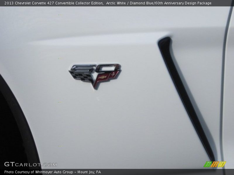 Arctic White / Diamond Blue/60th Anniversary Design Package 2013 Chevrolet Corvette 427 Convertible Collector Edition