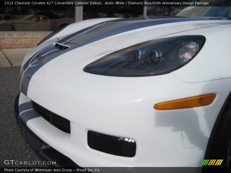 Arctic White / Diamond Blue/60th Anniversary Design Package 2013 Chevrolet Corvette 427 Convertible Collector Edition