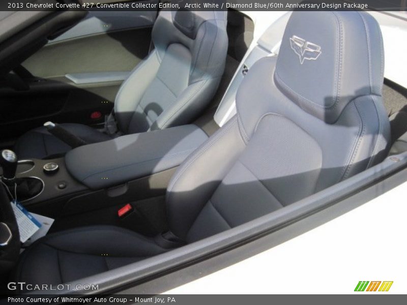 Arctic White / Diamond Blue/60th Anniversary Design Package 2013 Chevrolet Corvette 427 Convertible Collector Edition