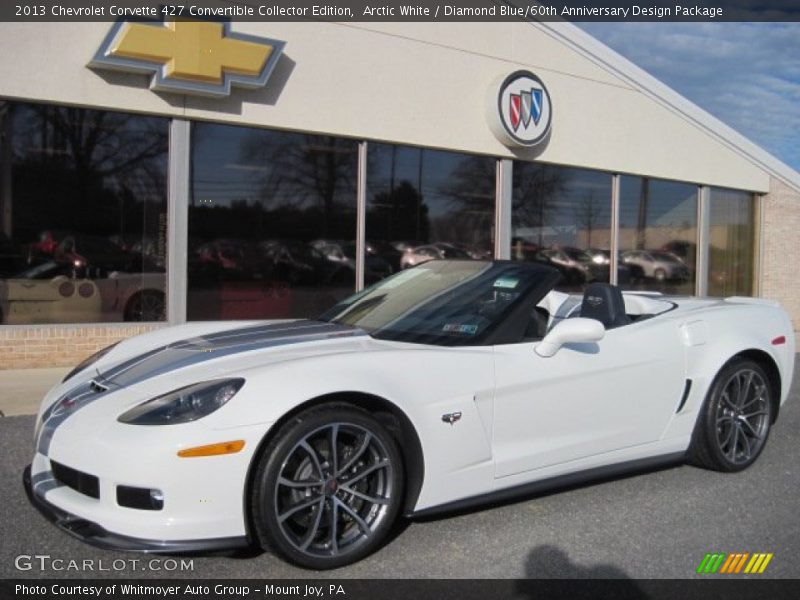 Arctic White / Diamond Blue/60th Anniversary Design Package 2013 Chevrolet Corvette 427 Convertible Collector Edition