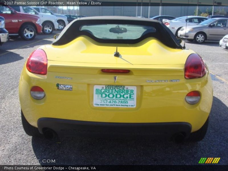 Mean Yellow / Ebony 2007 Pontiac Solstice GXP Roadster