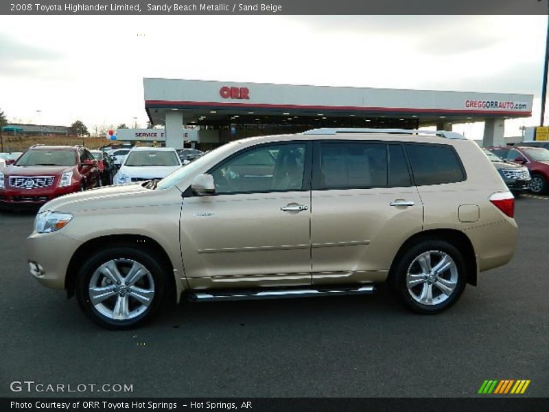 Sandy Beach Metallic / Sand Beige 2008 Toyota Highlander Limited