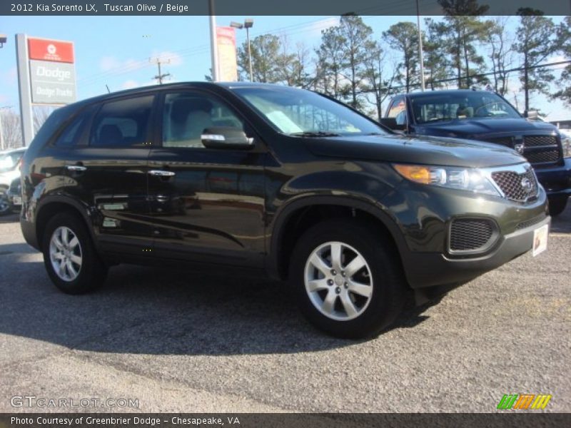 Tuscan Olive / Beige 2012 Kia Sorento LX