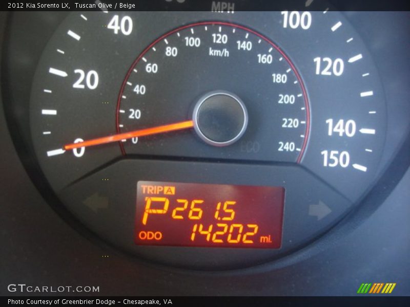 Tuscan Olive / Beige 2012 Kia Sorento LX