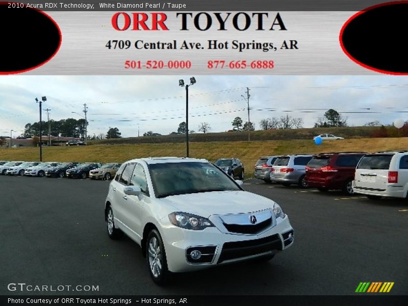 White Diamond Pearl / Taupe 2010 Acura RDX Technology